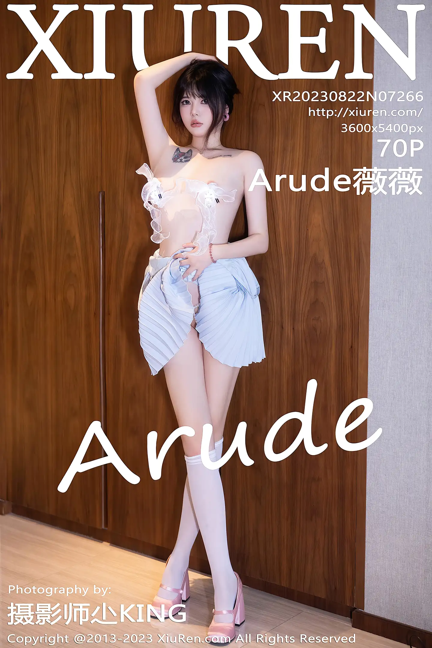 [XiuRen秀人网]No.7266_模特Arude薇薇性感淡蓝色连衣短裙配白丝袜秀曼妙身姿诱惑写真69P-秀人网 - XiuRen.Space